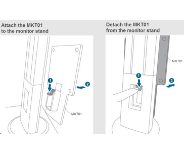 ASUS MHS07K Height Adjustable Monitor Stand with MiniPC Kit