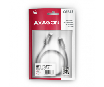 AXAGON BUCM32-CM10AB, SPEED+ kabel USB-C <-> USB-C, 1m, USB 20Gbps, PD 100W 5A, 4k HD, ALU, oplet, černý