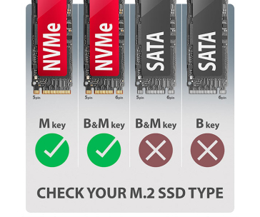 AXAGON EEM2-20G, USB-C 20Gbps - M.2 NVMe SSD kovový ARMORED box