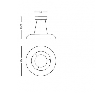 PHILIPS Amaze Závěsné svítidlo, Hue White ambiance, 230V, 1x39W integ.LED, Černá