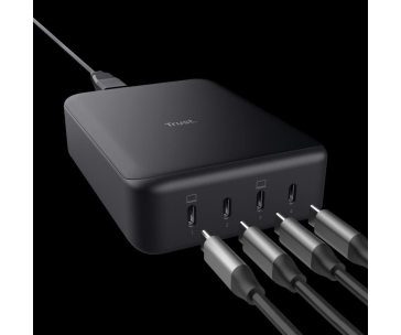 TRUST napájecí adaptér MAXO 240W 4-PORT USB-C DESK CHARGER