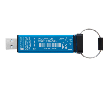 Kingston Flash Disk IronKey 64GB USB-C IronKey Keypad 200C, FIPS 140-3 Lvl 3 (Pending) AES-256