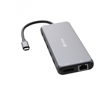 VERBATIM Hub USB-C Pro Multiport 13 Port, 6x USB-A, 2x USB-C, 2x HDMI, DP, RJ45, 3.5mm Jack audio, šedá