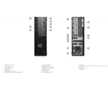 DELL PC Precision 3460 SFF /300W/TPM/i7-14700/16GB/512GB SSD/Nvidia T1000/vPro/Kb/Mouse/W11 Pro/3Y PS NBD