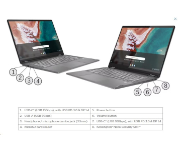 LENOVO NTB IP Flex 5 Chrome 14IAU7 (Plus) - i5-1334U,14" WUXGA IPS Touch,Int. Iris Xe,8GB,512SSD,ChromeOS,2Y CC