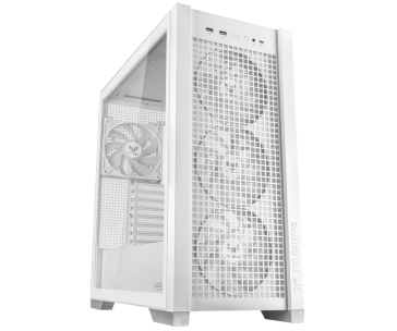 ASUS case TUF GAMING CASE (GT302) TG, Mid Tower, 4x 140mm ARGB Fan, bílá