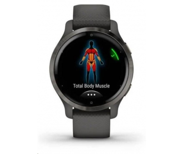 Garmin GPS sportovní hodinky Venu2S Slate/Black Band