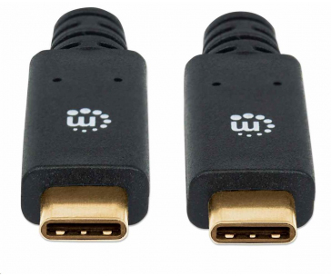 Manhattan USB-C kabel, USB 3.1, Gen 1, USB-C Male na USB-C Male, 5 Gbps, 2m, černá