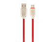 GEMBIRD Kabel USB 2.0 AM na Type-C kabel (AM/CM), 1m, pogumovaný, červený, blister, PREMIUM QUALITY