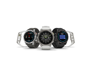 Garmin epix Sapphire, Titan Black/ Black Silicone Band, EU