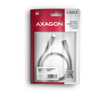 AXAGON BUCM32-CF15AB prodlužovací kabel USB-C (M) <-> USB-C (F), 1.5m, USB 20Gbps, PD 240W 5A, 8K HD, ALU, oplet, černý