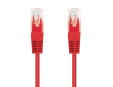 C-TECH kabel patchcord Cat5e, UTP, červený, 0,5m