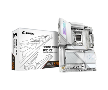 GIGABYTE MB Sc AM5 X870E AORUS PRO ICE, AMD X870, 4xDDR5, 2xHDMI, 2xThunderbolt, WiFi