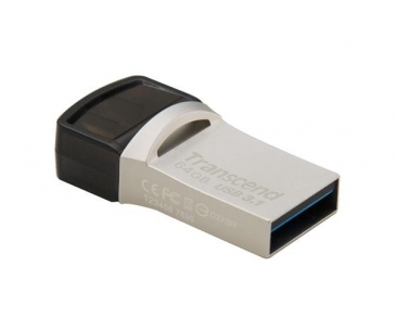 TRANSCEND Flash Disk 32GB JetFlash®890S OTG, USB 3.1 Type-C/A (R:90/W:30 MB/s) stříbrná