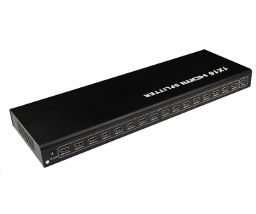 PREMIUMCORD HDMI splitter 1-16 Port kovový s napájecím adaptérem, 3D, FULL HD