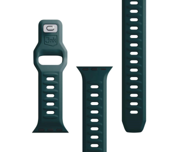 3mk Silicone Watch Strap pro Apple 42/44/45/49 mm Evergreen