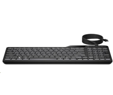 HP 400 Backlit Wired Keyboard - drátová podsvícená klávesnice CZ/SK