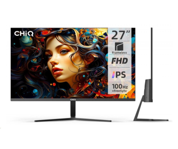 CHiQ 27" UltraSlim monitor 27F650R FHD, 100 Hz, Frameless, repro, černý