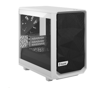 FRACTAL DESIGN skříň Meshify 2 Nano White TG Clear Tint, USB 3.1 Type-C, 2x USB 3.0, bez zdroje, miniITX