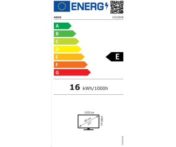 ASUS LCD 22" VZ22EHE 1920x1080 IPS LED 75Hz 1ms 250cd HDMI VGA VESA75x75 - HDMI kabel