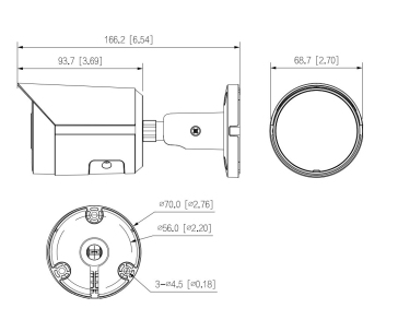 Dahua IPC-HFW2241S-S-0360B, IP kamera, 2Mpx, 1/2.8" CMOS, objektiv 3,6 mm, IR<30, IP67