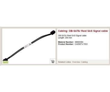 FUJITSU RAID Upgrade kit - pro TX1330M5 s raidem CP500i - pro HDD číislo 5 až 8 - OB-SATA / RAID SAS signal cable