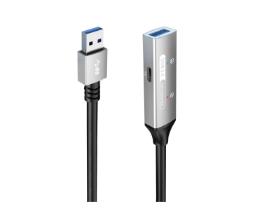 PremiumCord USB 3.2. repeater a prodlužovací kabel Male-Female, 5Gbps Aluminium 10m