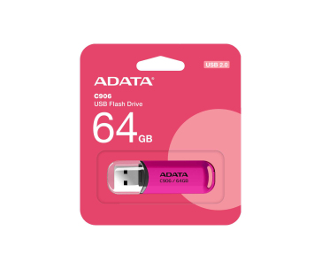 ADATA Flash Disk 64GB C906, USB 2.0, růžová