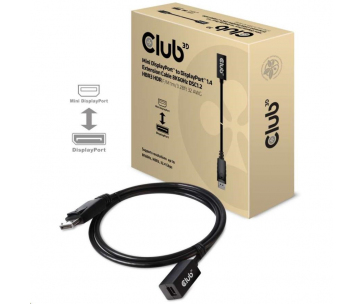 Club3D Prodlužovací kabel Mini DisplayPort 1.4 na DisplayPort 8K 60Hz DSC 1.2 HBR3 HDR Bidirectional (F/M), 1m