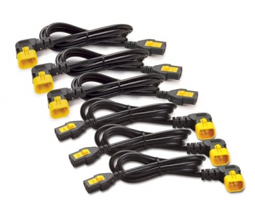 APC Power Cord Kit (6 ks), Locking, C13 to C14, (90°), 0.6m