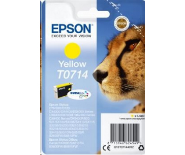 EPSON ink bar Singlepack Yellow T0714 DURABrite Ultra Ink (5,5 ml)