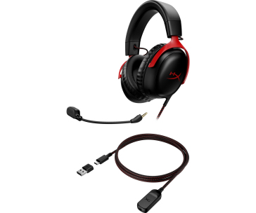 HyperX Cloud III BLK/RED GAM HEADSET - Sluchátka k PC