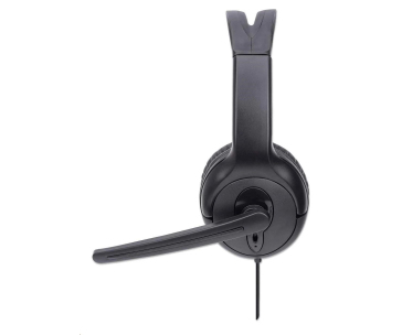 MANHATTAN Sluchátka s mikrofonem Mono USB Headset, černá