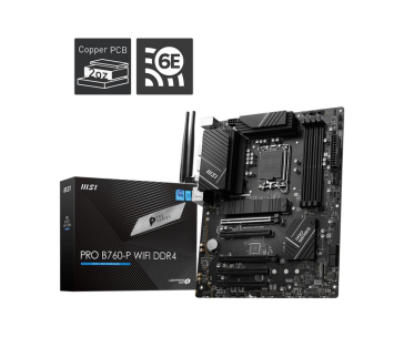 MSI MB Sc LGA1700 PRO B760-P WIFI DDR4, Intel B760, 4xDDR4, 1xDP, 1xHDMI, WI-FI