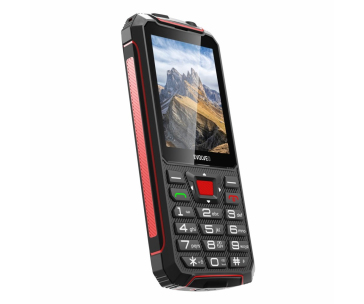 EVOLVEO StrongPhone W4, vodotěsný odolný Dual SIM telefon, černo-červená