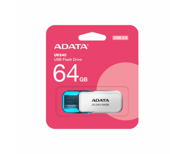 ADATA Flash Disk 64GB UV240, USB 2.0, bílá