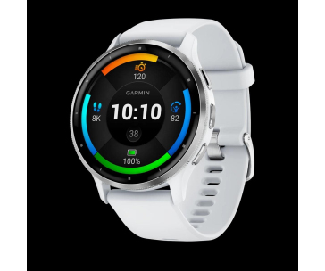 Garmin Venu® 3, Silver/White, Silicone band