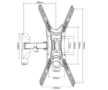 Polohovatelný držák LCD LED Tv Fiber Mounts M7C58