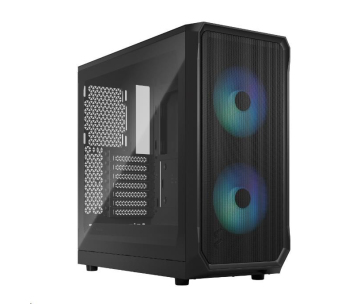 FRACTAL DESIGN skříň Focus 2 RGB Black TG Clear Tint, 2x USB 3.0, bez zdroje, mATX