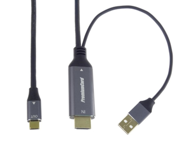 PREMIUMCORD Adaptér HDMI 2.0 na USB-C, 4K@60Hz, 2m