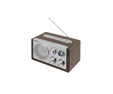 Orava RR-29 A rádio, 1 x 3,5W, AM / FM rádio, USB, AUX vstup, SD karta, hnědá / stříbrná