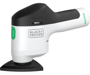 BLACK+DECKER REVDS12C Reviva bruska, vibrační, akumulátorová, systém suchého zipu, bílá