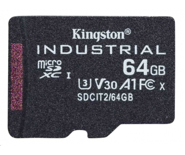 Kingston MicroSDXC karta 64GB microSDXC Industrial C10 A1 pSLC Card Single Pack