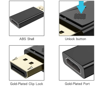 PremiumCord adaptér DisplayPort - HDMI, 4K@30Hz Male/Female, pozlacené konektory