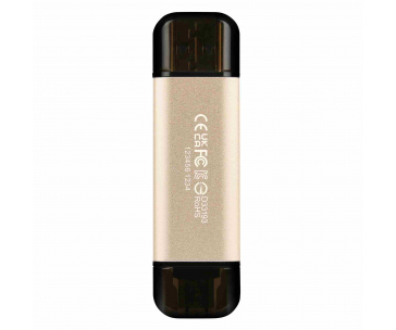 TRANSCEND Flash Disk 256GB JetFlash®930C, TLC, USB 3.2/USB Type C (R:420/W:400 MB/s) černý