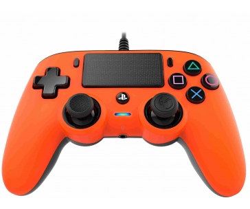 Nacon Wired Compact Controller - ovladač pro PlayStation 4 - oranžový