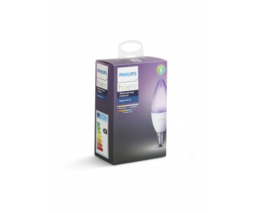 PHILIPS Hue White and Color Ambience, žárovka svíčková 6W E14 B39 DIM ZB+BT