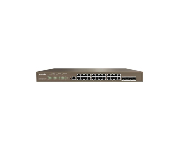 Tenda TEG5328P-24-410W - L3 managed Gigabit PoE AT Switch, 24x PoE AF/AT 10/100/1000Mbps, 4xSFP 1Gbps