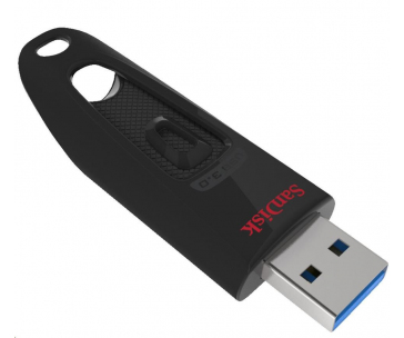 SanDisk Flash Disk 128GB Ultra, USB 3.0, černá (GREAT FOR TV MESSAGE ON PACK)