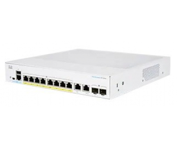 Cisco switch CBS350-8P-2G-EU (8xGbE,2xGbE/SFP combo,8xPoE+,67W,fanless) - REFRESH